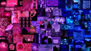 Illuminate Your Space With This Neon Purple Aesthetic Computer Wallpaper
