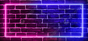 Illuminate Your Workspace With A Modern Purple Neon Aesthetic Computer Wallpaper