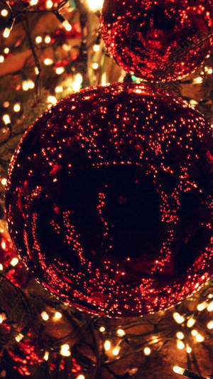 Illuminated Christmas Lights Iphone Wallpaper Wallpaper