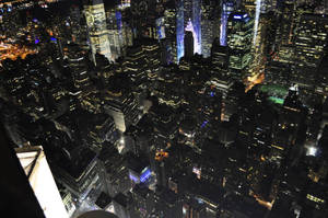 Illuminated Night Time Cityscape Wallpaper