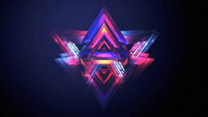 Illuminati Blue And Pink Neon Wallpaper