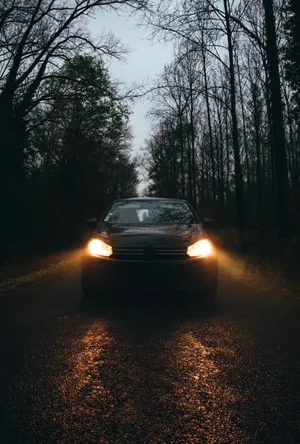 Illuminating The Night With A Volkswagen - Wallpaper