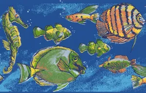 Illustrated Northern Seahorse Wallpaper