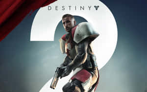 Image A Titan Surveying A Cityscape In Destiny 2 Wallpaper