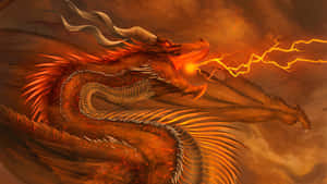 Image An Epic Dragon Rises And Glides Through The Night Sky Wallpaper