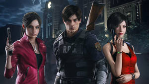 Image Leon, Claire And Ada In Resident Evil 2 Remake Wallpaper