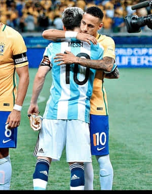 Image Lionel Messi And Neymar Jr. Together At Fc Barcelona Wallpaper