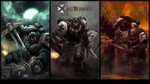 Image “surrounded By Enemies, The Black Templars Space Marines Stand Firm” Wallpaper