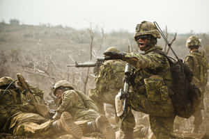 Image U.s. Military Men And Women At Attention Wallpaper
