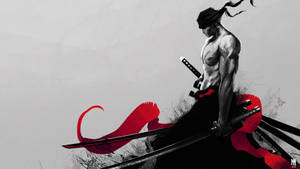 Image Zoro, The Fictional Swordsman, Sheaths His Two Katanas. Wallpaper