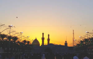 Imam Hossain Shrine Sunset Karbala Wallpaper