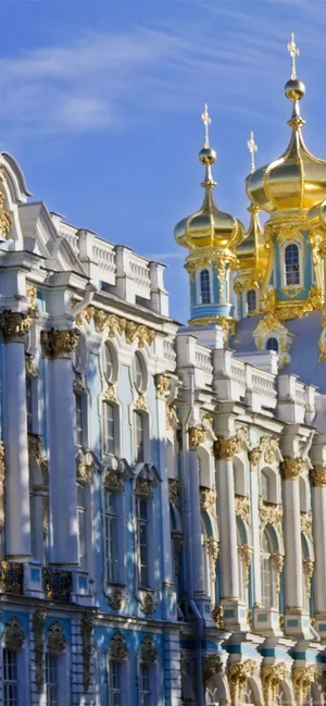 Impeccable Architectural Details Of Catherine Palace Wallpaper