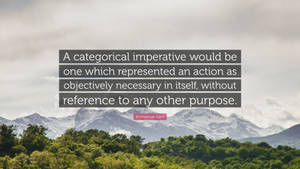 Imperative Quote With Mountain Landscape Wallpaper