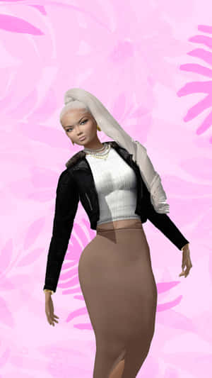 Imvu Midi Skirt Leather Jacket Wallpaper