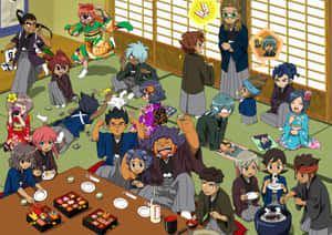 Inazuma Eleven Traditional Japanese Party Wallpaper