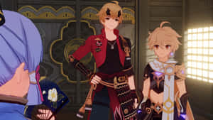 Inazuma Meeting Genshin Matching Pfp Wallpaper