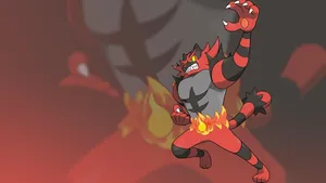 Incineroar Clawing Wallpaper