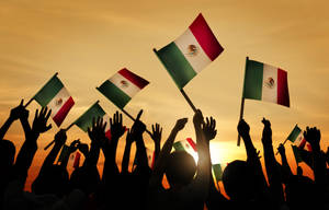 Independence Day Mexico Flags Wallpaper