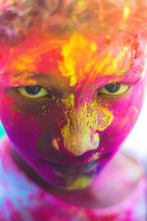 India Holi Portrait Wallpaper