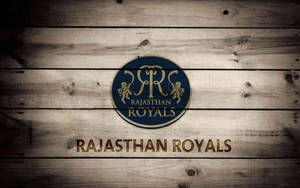 Indian Cricket Team Logo On Wood Panels Wallpaper