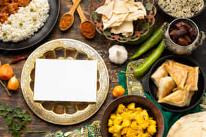 Indian Food Southern Thali Photograph Wallpaper