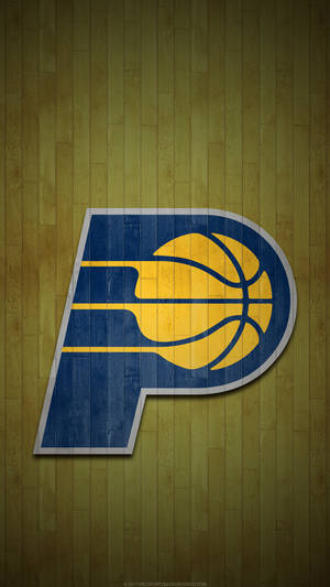 Indiana Pacers Classic Wooden Logo Wallpaper