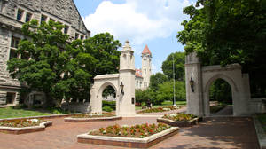 Indiana University Bloomington Gates At Day Wallpaper