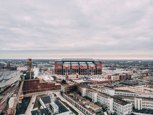 Indianapolis Lucas Oil Stadium Afar Wallpaper