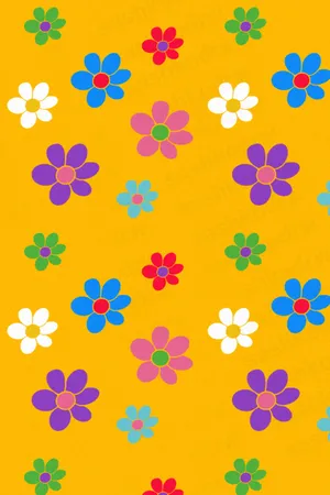 Indie Kid Aesthetic Tiny Colorful Flowers Wallpaper