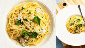 Indulge In Authentic Crab Cacio E Pepe Wallpaper