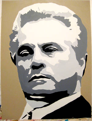 Infamous Mob Boss John Gotti In Grayscale Portrait Wallpaper