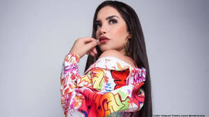 Influencer Kimberly Loaiza Dazzling In A Cool Jacket. Wallpaper