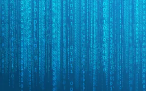 Information Technology Blue Aesthetic Binary Wallpaper