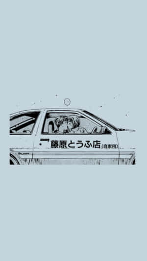 Initial D Phone Anime Couple Kiss Wallpaper