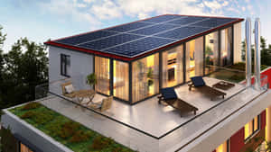 Innovative Residential Solar Panel Rooftop Systems Wallpaper