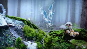 Insect Dragonfly Frozen In Ice Wallpaper