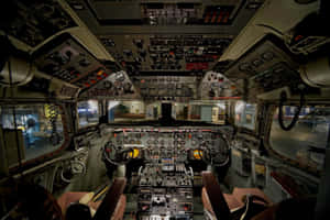 Inside Airplane Pilot Command Cockpit Wallpaper