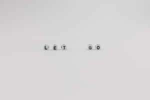 Inspirational Let It Go Blocks Message Wallpaper