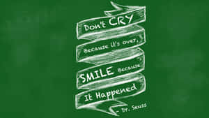 Inspirational Quote By American Author Dr. Seuss Typography Art Wallpaper