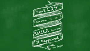 Inspirational Quote By American Author Dr. Seuss Typography Art Wallpaper