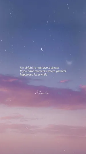 Inspirational Quote On Feeling Happiness Wallpaper