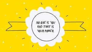 Inspirational Quote Yellow Background Wallpaper