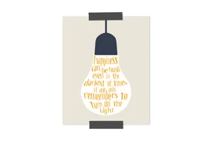 Inspiring Light Bulb With Wise Quote Wallpaper
