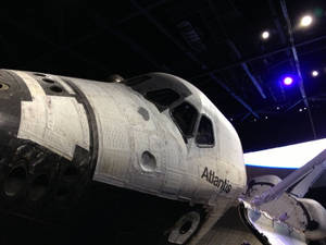 Inspiring View Of Shuttle Atlantis At Kennedy Space Center Wallpaper