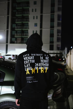 Instagram Star Swavy Lee Amiri Hoodie Back Angle Wallpaper