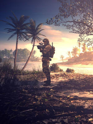 Intense Action In Battlefield V On Iphone Wallpaper