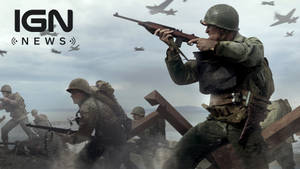 Intense Action In Call Of Duty: Ww2 Game Wallpaper