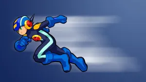 Intense Cyber Battle Scene From The Iconic Mega Man Battle Network Video Game. Wallpaper