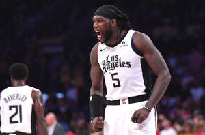 Intense Gameplay Moment With Montrezl Harrell Wallpaper