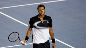 Intense Jo-wilfried Tsonga In Thought Wallpaper